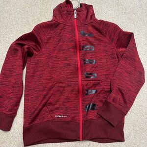 Jordan Kids Red Thermal-Fit Hoodie